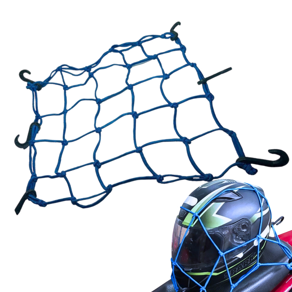 Rede El?stica para Moto 35x35 Azul 1 Rede Elástica para Moto 35x35 Azul