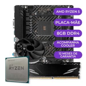 Kit Ryzen 5 5600GT: Placa-Mãe + Memória DDR4 AM4