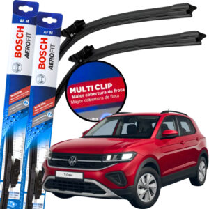 Par Palheta Limpador Parabrisa Original Bosch Multiclip Volkswagen T-Cross 2019 à 2025