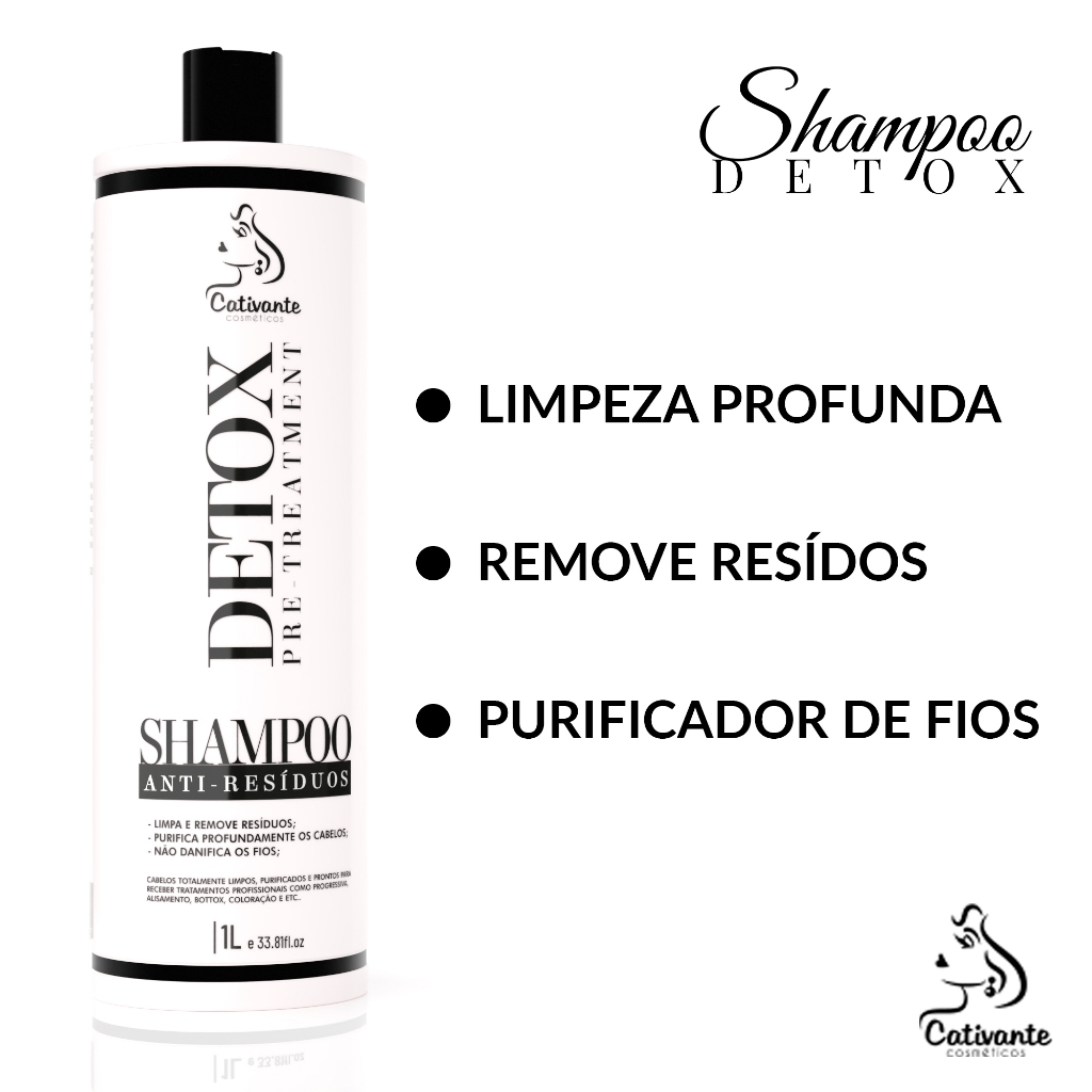 Shampoo Detox Zero Metal Cativante 1L 1 Shampoo Detox Zero Metal Cativante 1L