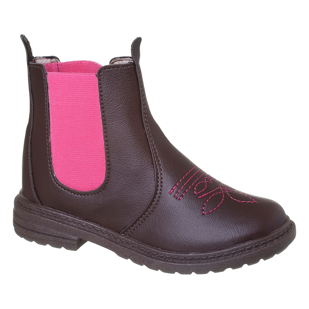 Bota Infantil Country Feminina Angip? Jequinha Caf? e Pink 1 Bota jeca Infantil Feminina Jequinha Estilosa Confortável Bota Cowntry Meninas