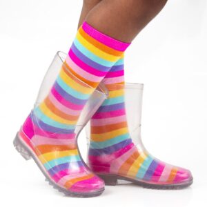 Galocha Infantil Glitter Camin Transparente