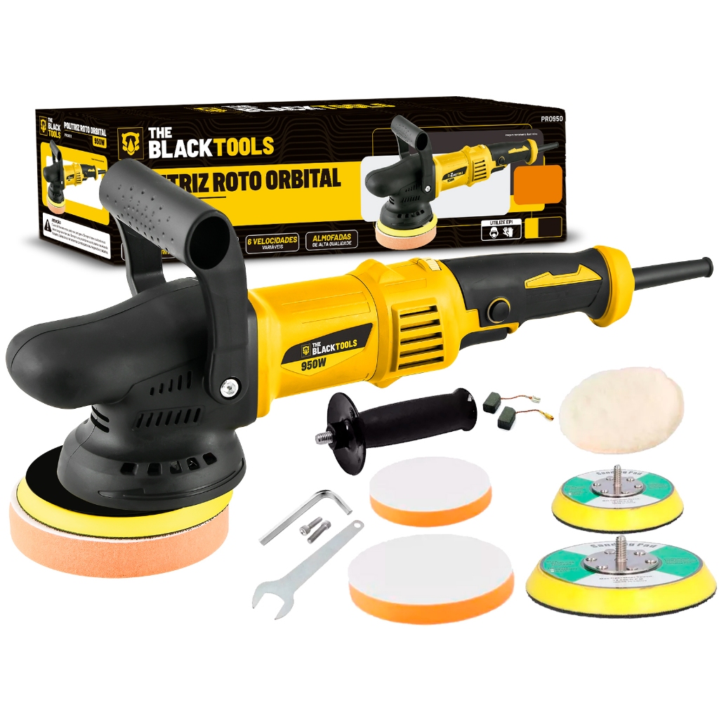 Politriz Roto Orbital 950W The Black Tools 1 Politriz Roto Orbital Automotiva 5 E 6 Polegadas 950w The Black Tools
