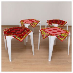 Toalha de Mesa Quadrada Festa Junina Chita Floral 75x75cm Tecido  TDM-118