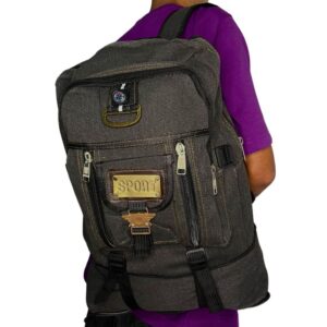 Mochila Lona 50L Viagem Trilha Resistente