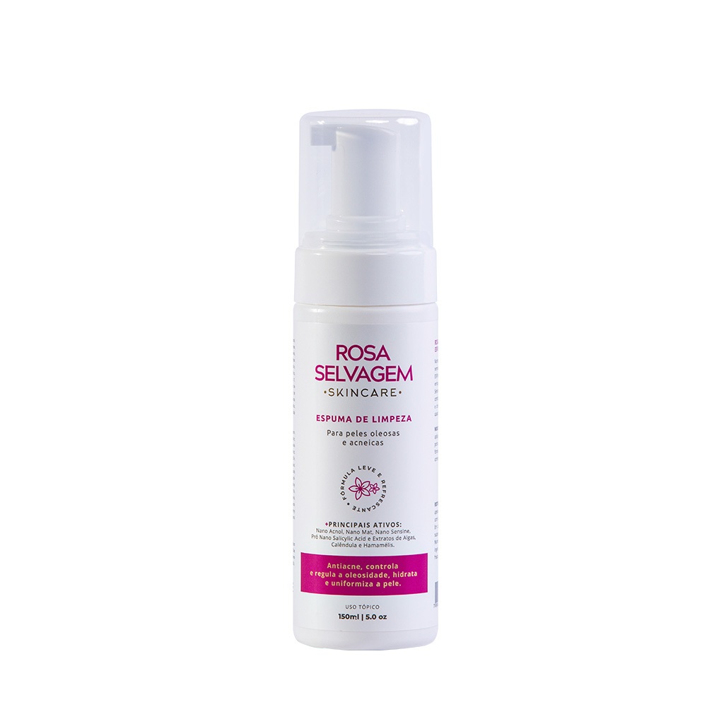 Espuma Facial Rosa Selvagem Anti-Pores 1 Espuma Facial Rosa Selvagem Anti-Pores