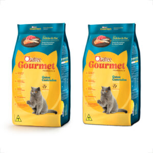Kit 2 Ração Quatree Gourmet Gatos Castrados Delícias do Mar - 3Kg