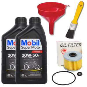 Kit Óleo Mobil XR250 Tornado 20W50 + Funil/Pincel