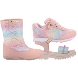 Tenis Infantil Menina Bota Infantil Menina Sandalia Infantil Menina Kit 3 Pares Lindo 28 ao 34 Lindo