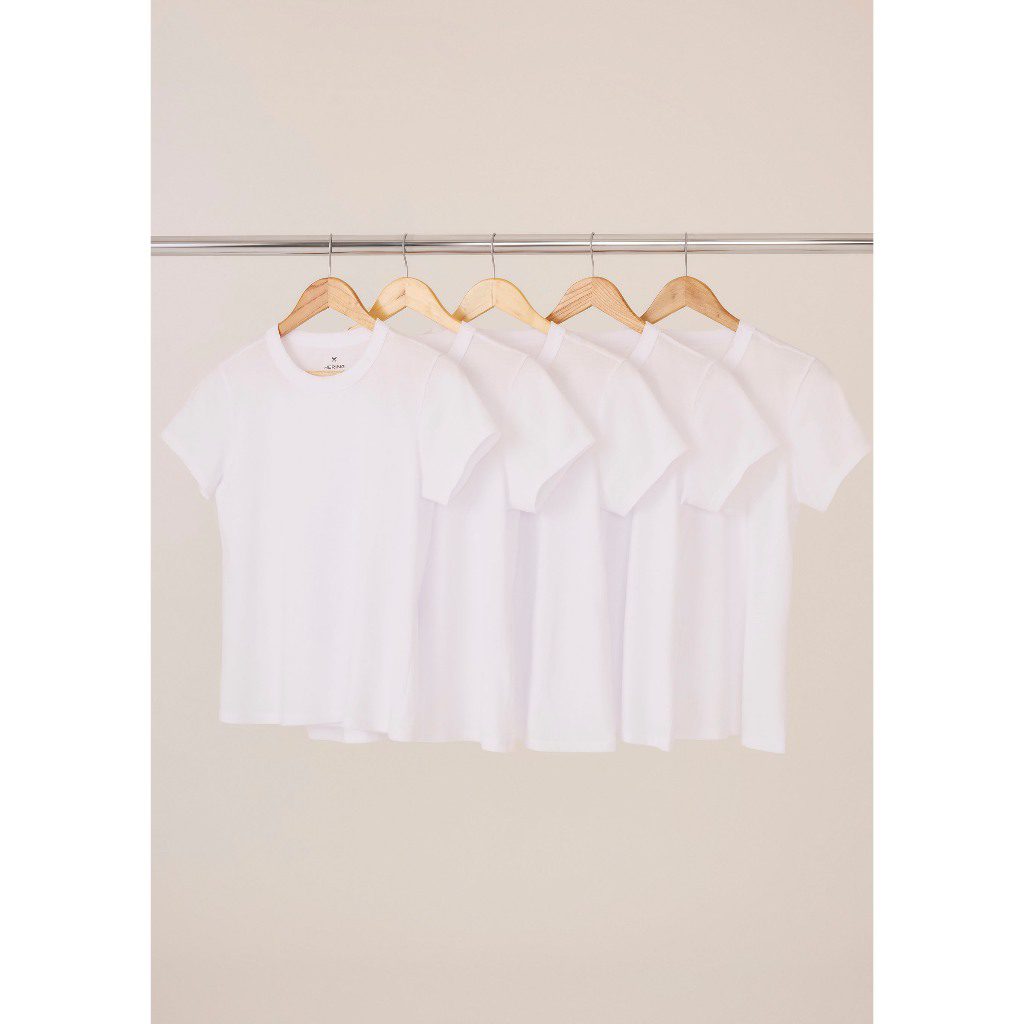 Camisetas Femininas Slim Algodão Hering - Kit 5 1 Camisetas Femininas Slim Algodão Hering - Kit 5