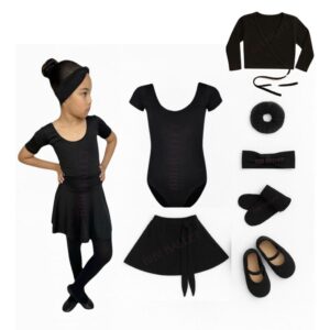 Kit Ballet Infantil 7 Peças - Preto