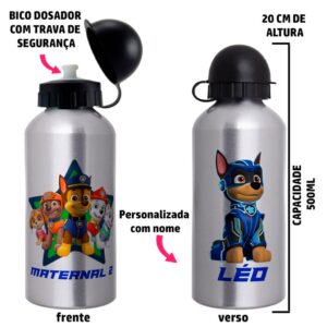 Garrafa Personalizada Patrulha Canina - Escola