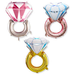 Balão Metalizado Anel de Noivado 48x72,5cm