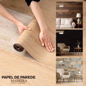 Papel de Parede Adesivo Madeira 45cm