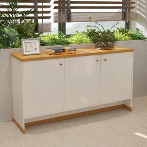Aparador Balcão Buffet 3 Portas Tampo MDP 25mm Largura 136cm Prateleiras internas Berlin