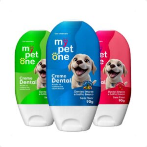 Creme Dental Menta, Tutti Frutti, Morango Mypetone - 90g