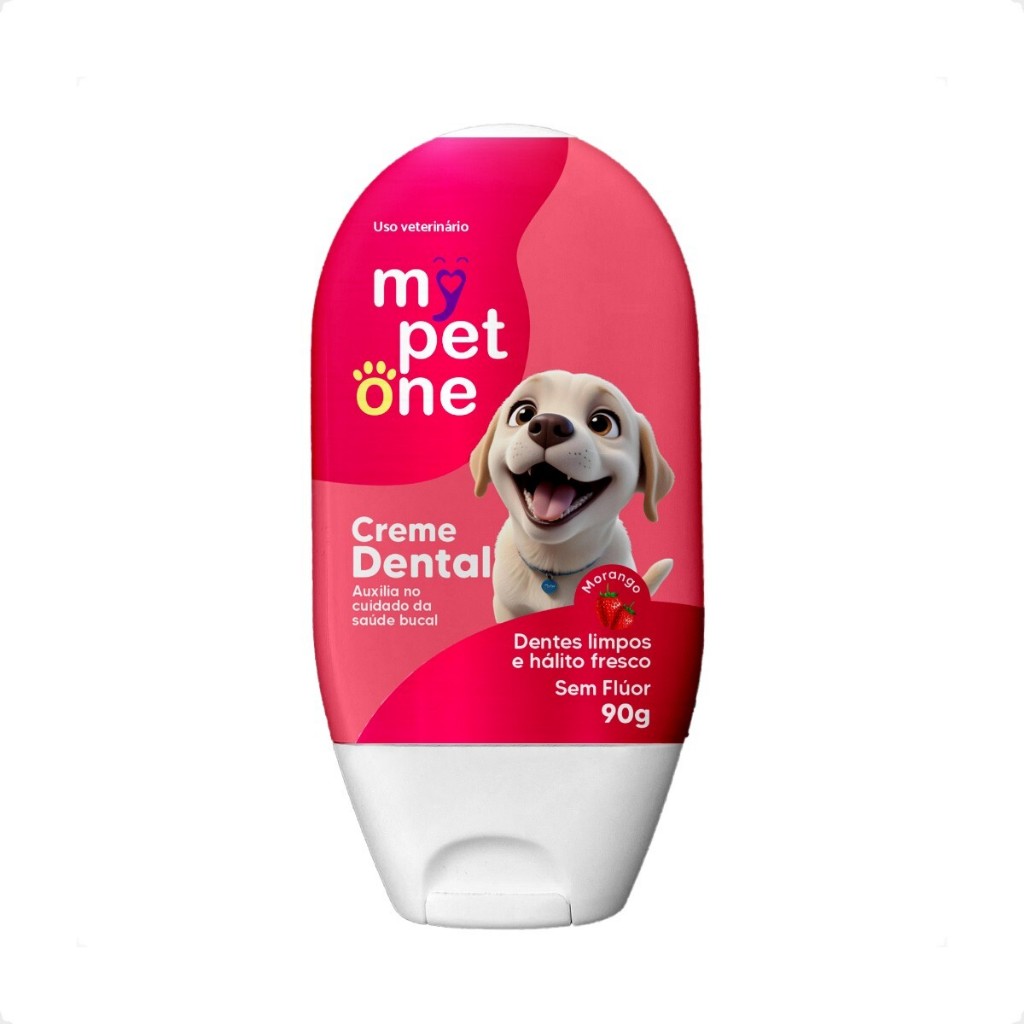 Creme Dental Sabor Morango Pet - 90g 1 Creme Dental Sabor Morango Pet - 90g