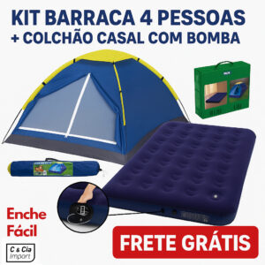Kit Barraca Iglu 2/3/4 Lugares + Colchão