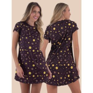 Camisola Longa Microfibra Estampada Feminina