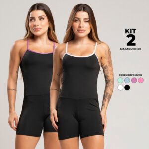 Macaquinho Fitness Feminino 2 Peças