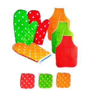 Kit Cozinha: Avental, Luva e Descanso Casita