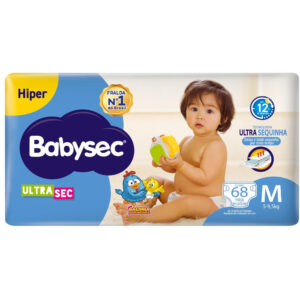 Fralda Babysec UltraSec Pintadinha 68 Unidades