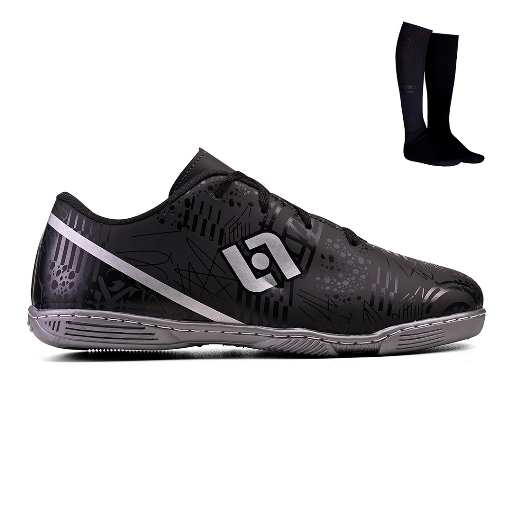 Chuteira Masculina Indoor/Quadra - Kit com Meia 1 Chuteira Masculina Indoor/Quadra - Kit com Meia