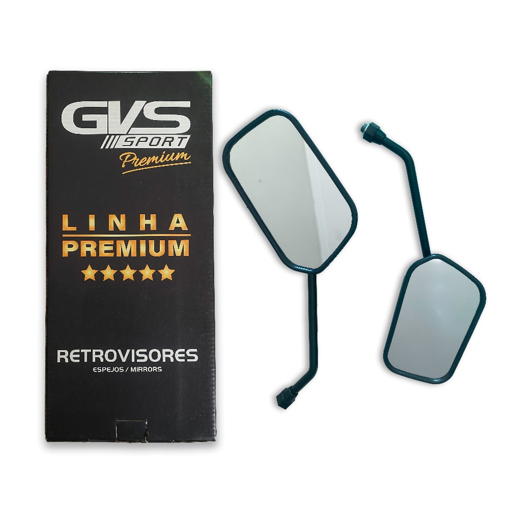 Retrovisor GVS Titan 150 Haste Fixa Honda Lente Convexa - Par para Sua Moto 1 Retrovisor Gvs Titan 150 Haste Fixa Honda Lente Convexa