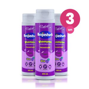 Kit 3 Shampoo Hidratante Beijinhos Uva 300ml Belkit