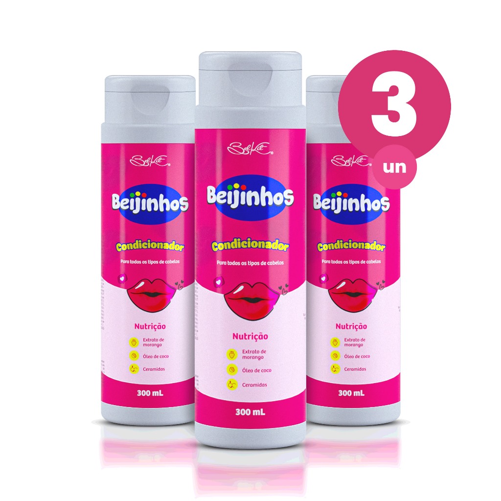 Kit 3 Condicionador Beijinhos 300ml Belkit 1 Kit 3 Condicionador Beijinhos 300ml Belkit