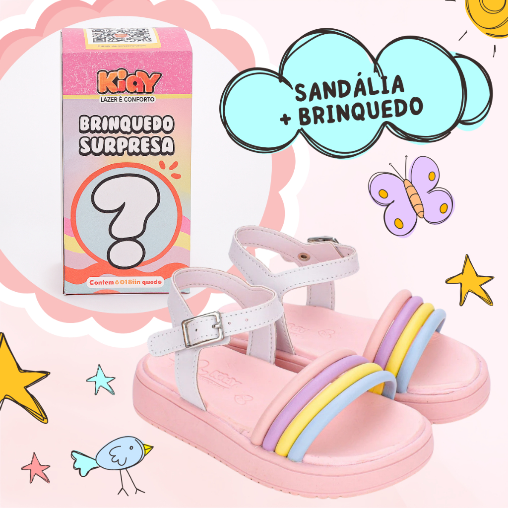 Sand?lia Infantil Kidy Mini Flatform Branca 1 Sandália Infantil Kidy Mini Flatform Branca