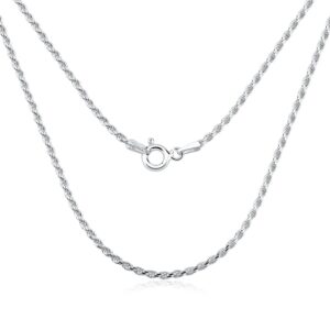 Corrente Feminina de Prata 925 Cordão Baiano com 1mm | Diversos Tamanhos