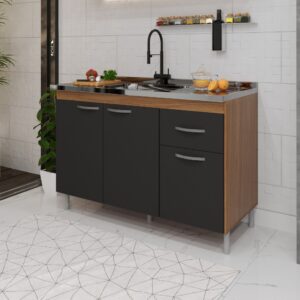 Balcão Cozinha Pia 120cm Sem Tampo