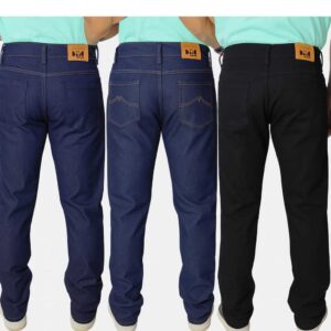 Calça Jeans Masculina Reta Tradicional Elastano