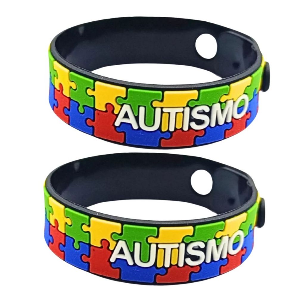 Pulseiras de Identifica??o Autismo - 2 Unidades 1 Pulseiras de Identificação Autismo - 2 Unidades