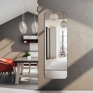 Espelho Grande Corpo Inteiro 150x50 Moldura Couro Ecológico