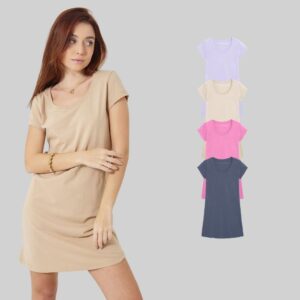 Vestido Casual Feminino Algodão 100%