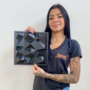 Placas PVC 3D Revestimento Parede 25x25cm