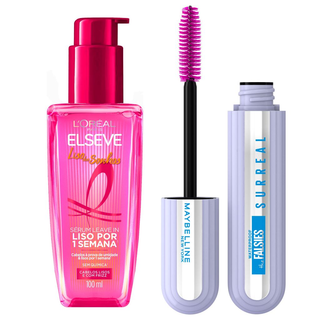Kit Liso dos Sonhos + M?scara C?lios Surreal 1 Kit Sérum L'Oréal Paris Liso dos Sonhos + Máscara de Cílios Falsies Surreal À prova D'Água