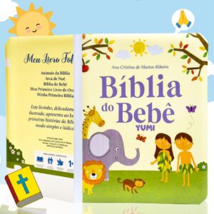 Bíblia do Bebê Livro Infantil Bíblia da Criança Menino Menina Colecionável Almofadado Folhas Duras Premium