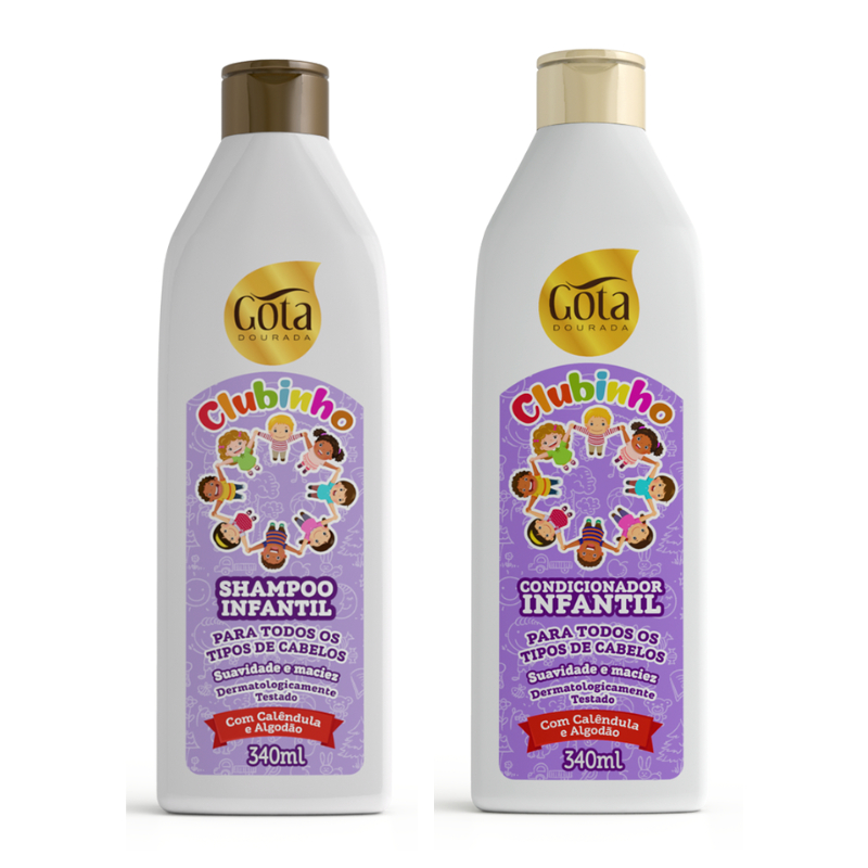 Shampoo e Condicionador Infantil Gota Dourada 1 Shampoo e Condicionador Infantil Gota Dourada