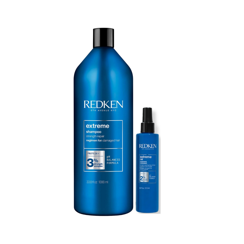 Kit Redken Extreme: Shampoo + Tratamento 1 Kit Redken Extreme - Shampoo 1L e Tratamento Reconstrutor 250ml