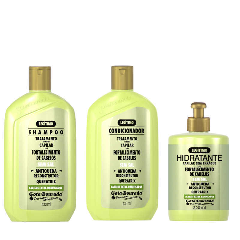 Kit Antiqueda: Shampoo, Condicionador e Creme 1 Kit Antiqueda: Shampoo, Condicionador e Creme