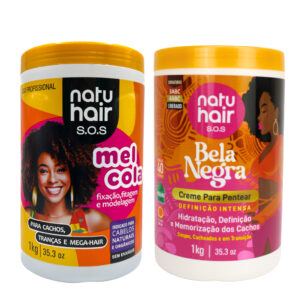 Kit Gelatina Mel Cola + Bela Negra Cachos