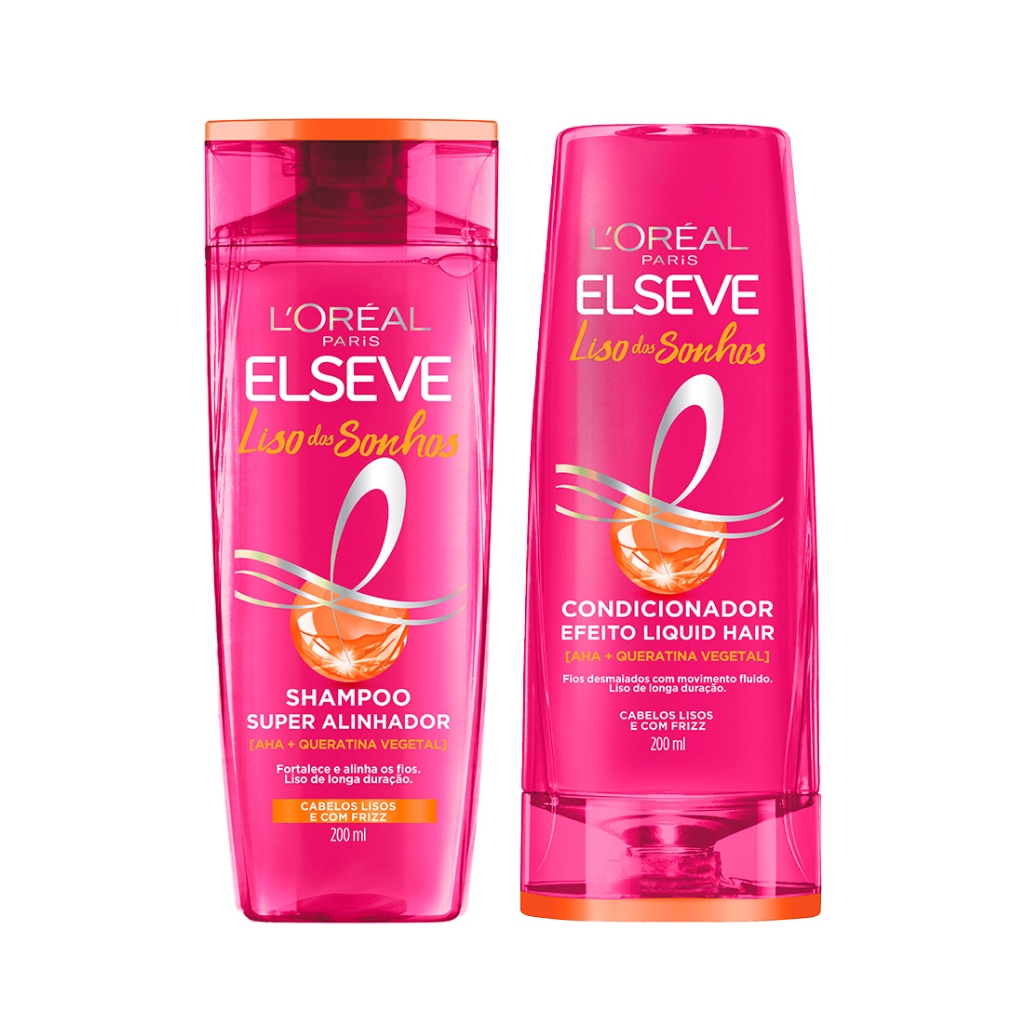 Kit Elseve Liso dos Sonhos - Shampoo + Condicionador 1 KIT ELSEVE SH + COND SUPER ALINHADOR LISO DOS SONHOS LORÉAL