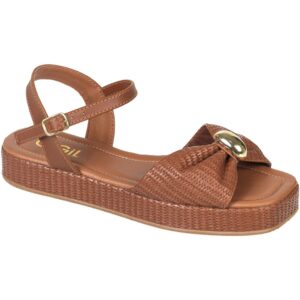 Sandália Flatform Baixa Laço Franzido Detalhe Metalizado Casual Confortável GiGiL