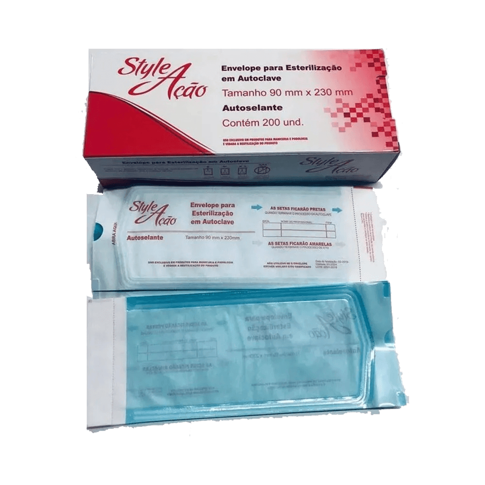 Envelope Autoclave 200 Unidades - Esteriliza??o 1 Envelope Autoclave Style Ação com 200 Unidades