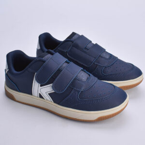 Tênis Infantil Menino K360 Casual Azul Marinho Fita Aderente Confortável Anatômico Macio Escolar