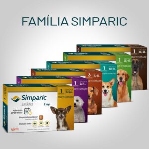 Antipulgas e Carrapatos para Cães Simparic de 1,3 kg a 60kg - 1 Comprimido - Zoetis