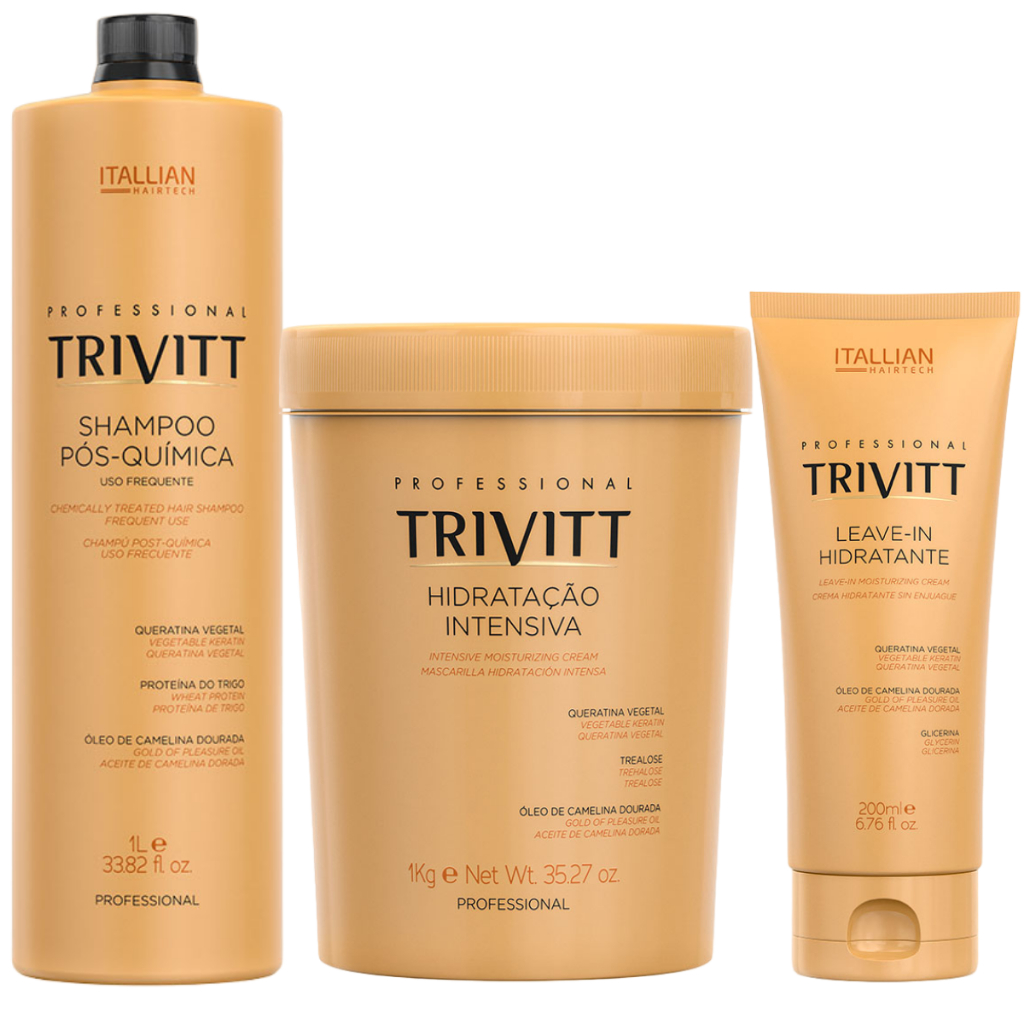Itallian Trivitt: Hidrata??o Profunda 1 Itallian Trivitt Shampoo 1l+ Mascara 1kg+leave-in 200 Ml
